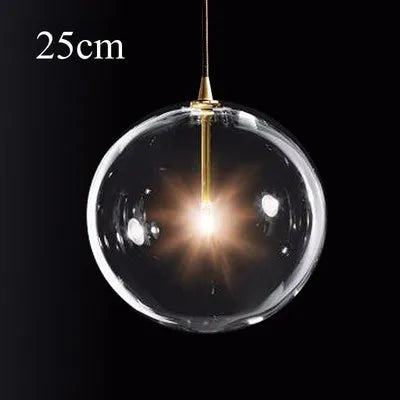 suspension en verre transparent à bulles moderne et vintage - vue 6 sur 9