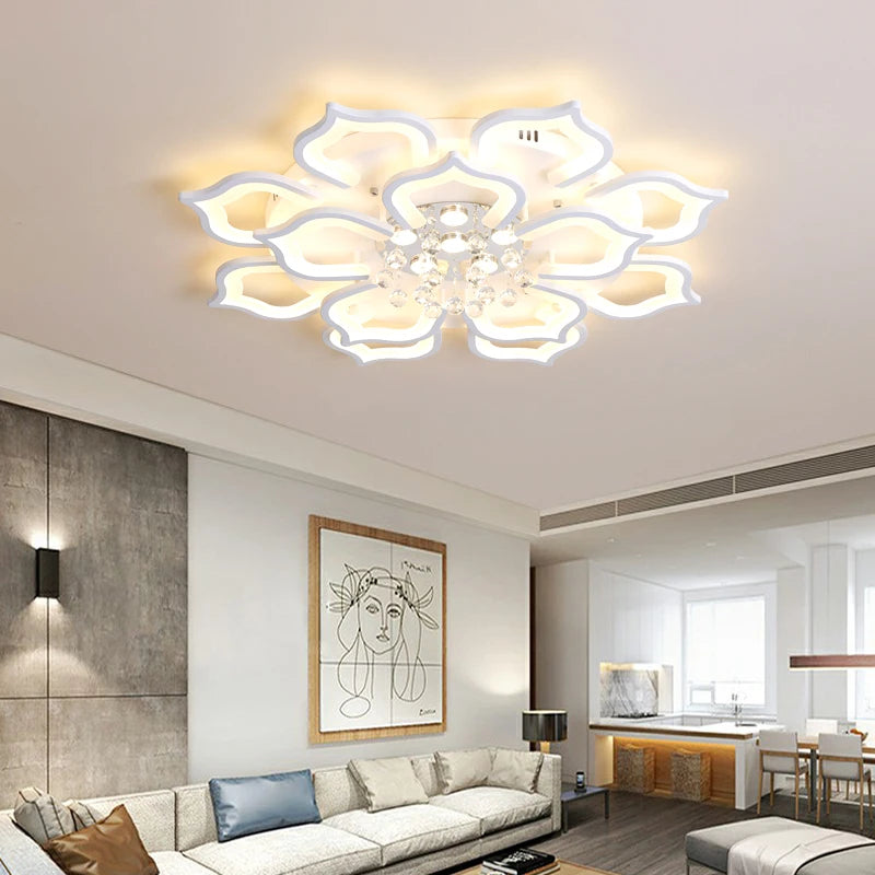 plafonnier led créatif creux sculpté luxueux luminaire intérieur décoration - vue 5 sur 10