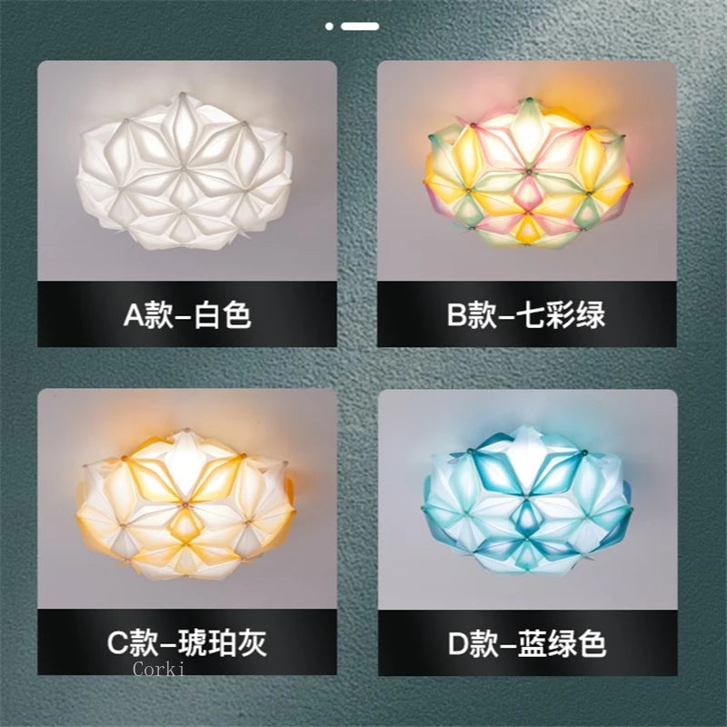 plafonnier en pvc coloré avec télécommande et intensité variable - vue 5 sur 13