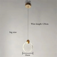 suspension en cristal moderne créative avec éclairage led