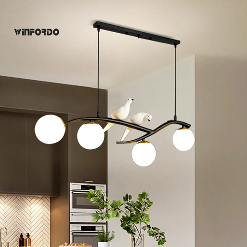 suspension design moderne forme oiseau scandinave décoratif winfordo - vue 2 sur 18