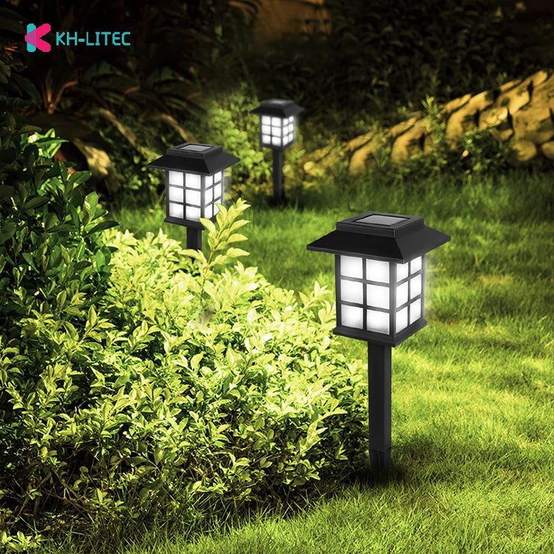 lanterne solaire rétro pour jardin et allée extérieure - vue 6 sur 8