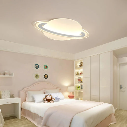 plafonnier moderne leds pour enfants motif planète espace - vue 4 sur 8