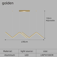 lustre moderne à led style nordique pour intérieur design