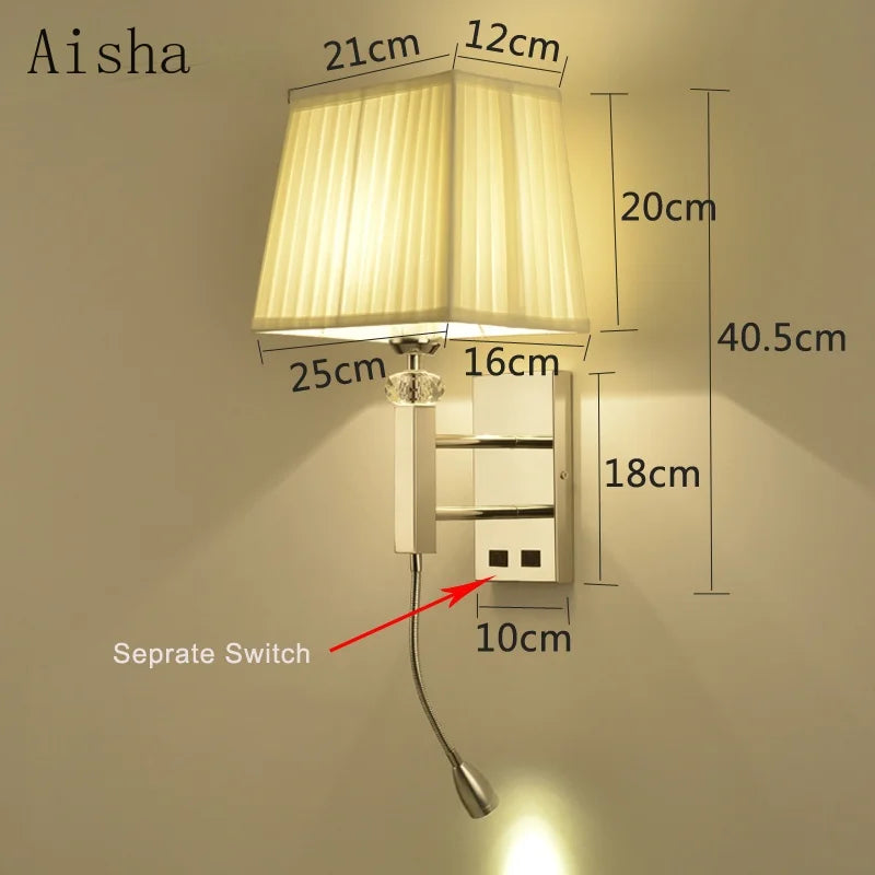 applique murale led moderne en acier inoxydable pour décoration intérieure - vue 6 sur 8