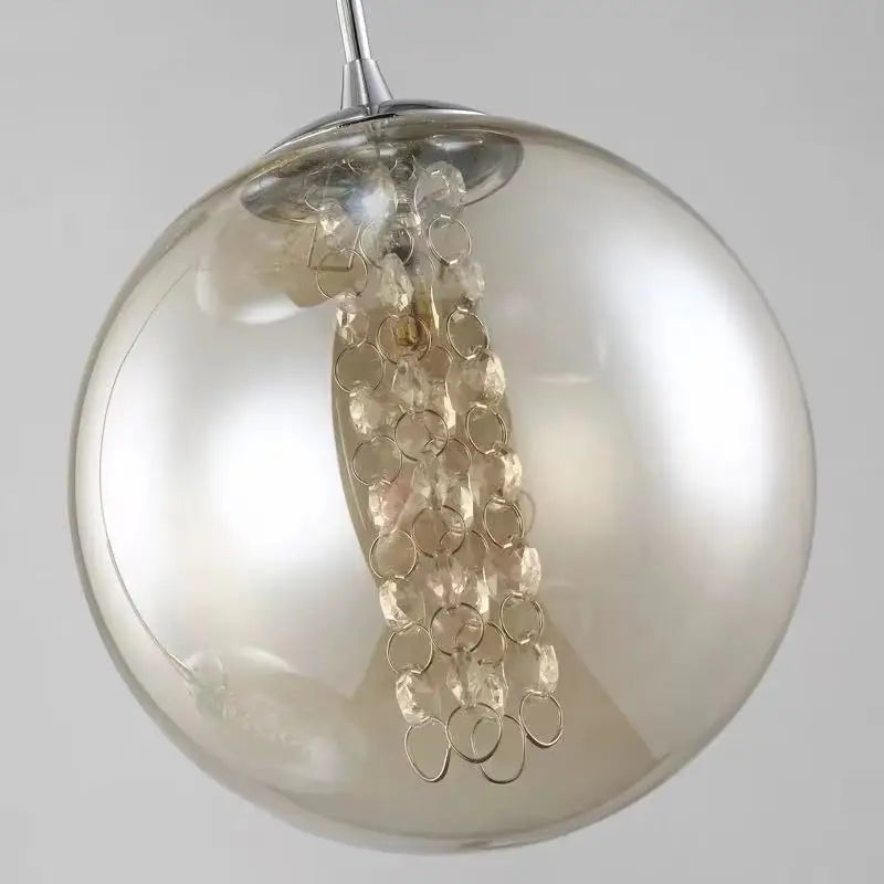 lustre moderne en boule de verre en spirale g4 pour duplex nordique - vue 6 sur 16