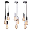 Support suspension LED araignée noir blanc argent