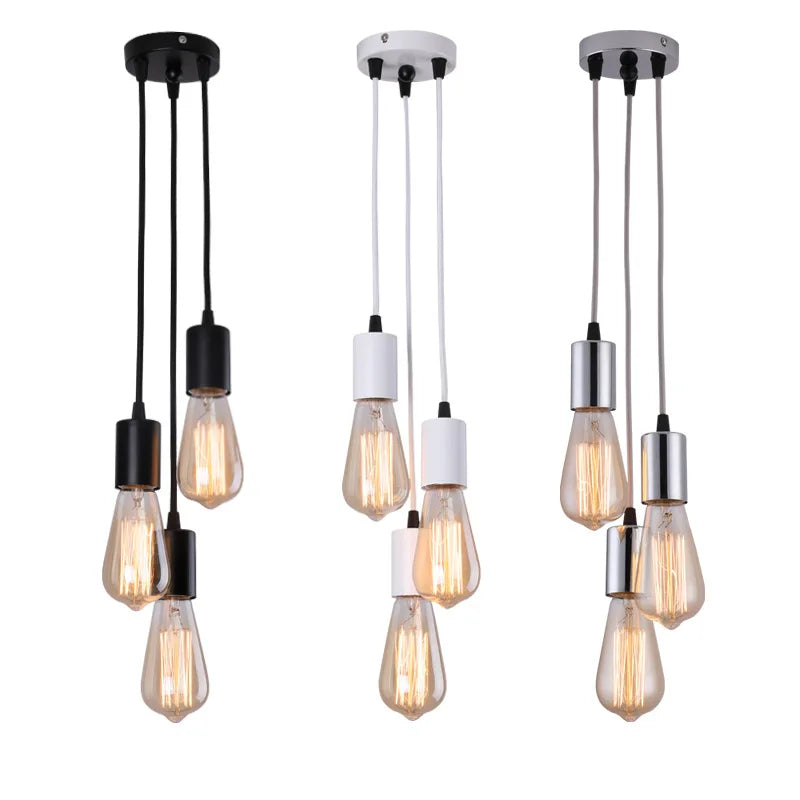 Support suspension LED araignée noir blanc argent - vue 4 sur 11