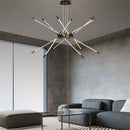 lustre moderne simple en cuivre de luxe suspendu