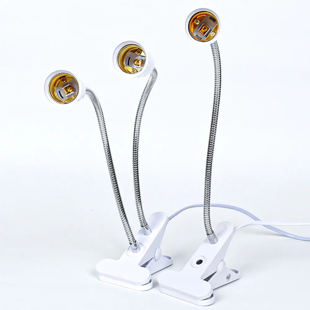support de lampe led avec prise simple/double et interrupteur flexible - vue 3 sur 10