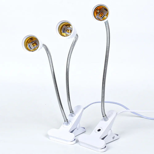 support de lampe led avec prise simple/double et interrupteur flexible - vue 3 sur 10