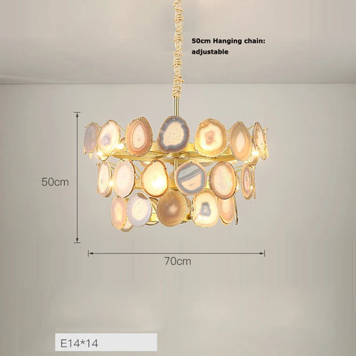 lustre design moderne en agate colorée pour intérieur - vue 16 sur 15