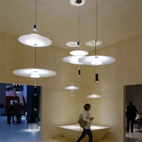 lustre moderne de flamant rose led pour décoration loft - vue 4 sur 20