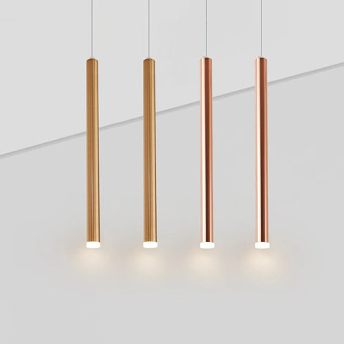 Cylindre Long Tube suspension LED lumières magasin Bar comptoir île suspension lampe fond salle à manger restaurant suspension lumière - vue 4 sur 12