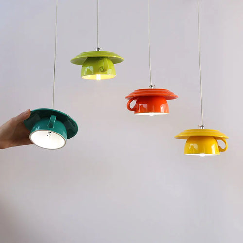 lampe suspension céramique moderne led - vue 5 sur 28