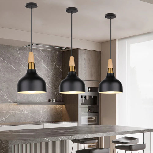 luminaire suspendu led moderne nordique en aluminium rétro - vue 2 sur 16