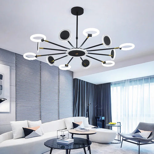 lustre LED design pour intérieur moderne et élégant - vue 2 sur 12