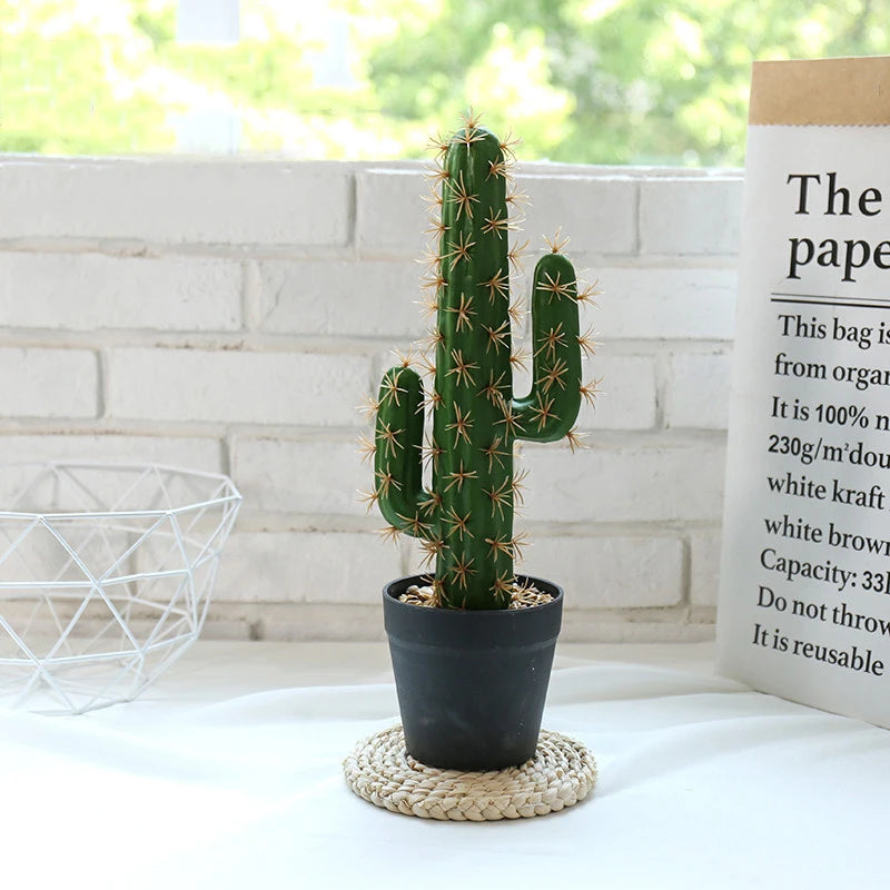 plantes tropicales cactus artificiel décoration intérieure succulente en plastique - vue 5 sur 9