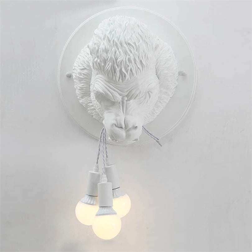 applique murale nordique décorative avec motifs gorilles étranges - vue 3 sur 7