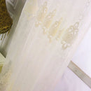 Rideau brodé floral festonné style européen pour salon