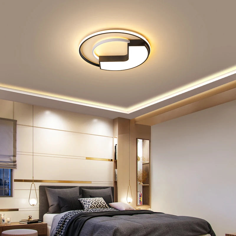 plafonnier led art déco géométrique luxe pour éclairage intérieur - vue 5 sur 13