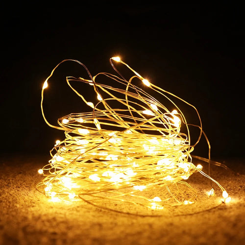 guirlande lumineuse led en fil de cuivre pour décoration intérieure - vue 4 sur 18