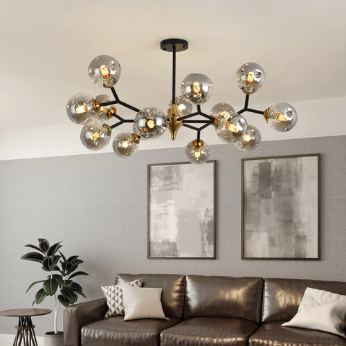 lustre nordique de luxe design simple pour décoration intérieure - vue 4 sur 16