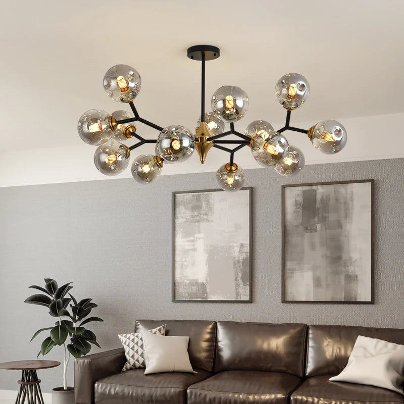 lustre nordique de luxe design simple pour décoration intérieure - vue 4 sur 16