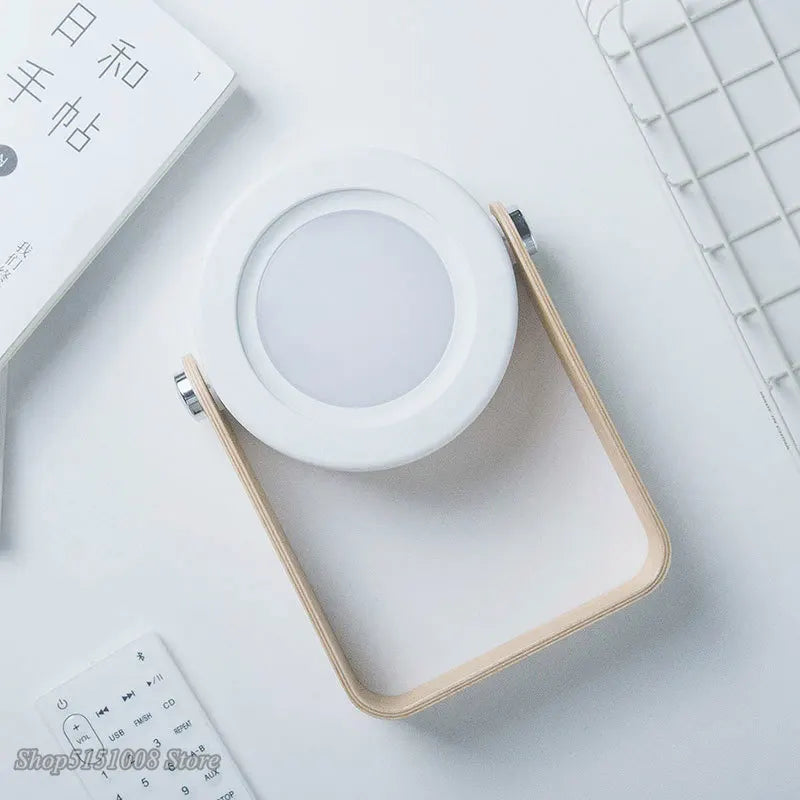 lampe de lecture pliable en bois avec veilleuse led usb - vue 6 sur 9