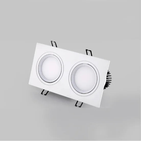 double spot led dimmable encastré décoration plafond - vue 5 sur 5