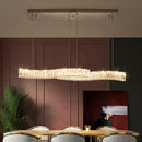 lustre led en bande de cristal design moderne simple et créatif