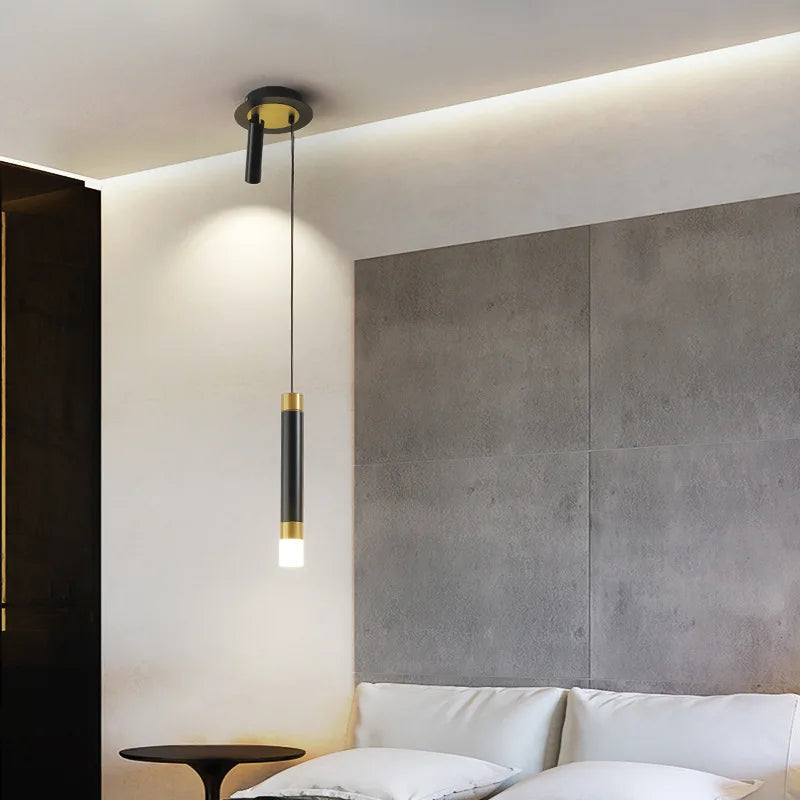 suspension led au design moderne avec long câble - vue 3 sur 14