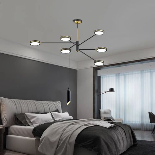 lustre led moderne pour restaurant style nordique - vue 5 sur 9