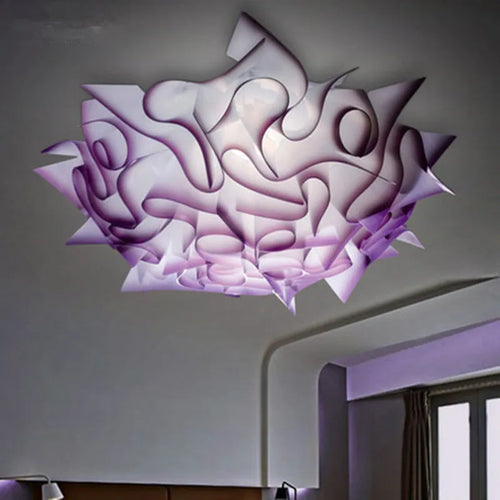 plafonnier led design floral avec télécommande et variateur - vue 2 sur 11
