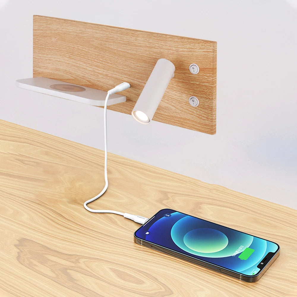 lampe de lecture led sandiy avec chargeur usb et sans fil - vue 2 sur 14