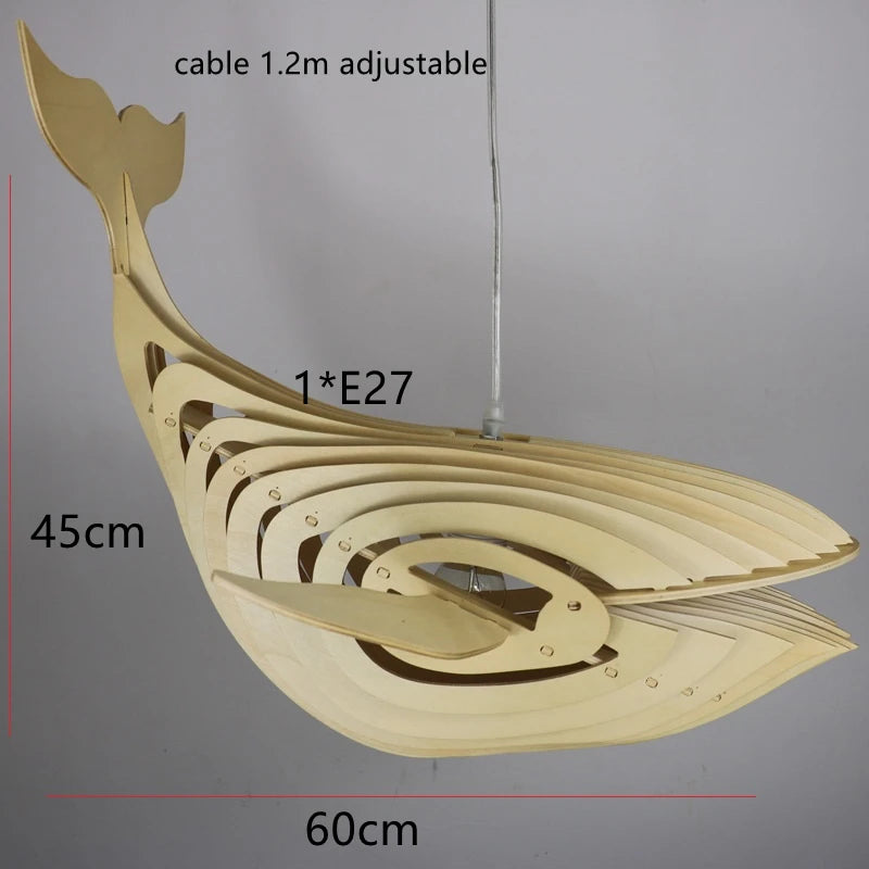 Suspension en forme de gros poisson en bois - vue 9 sur 9