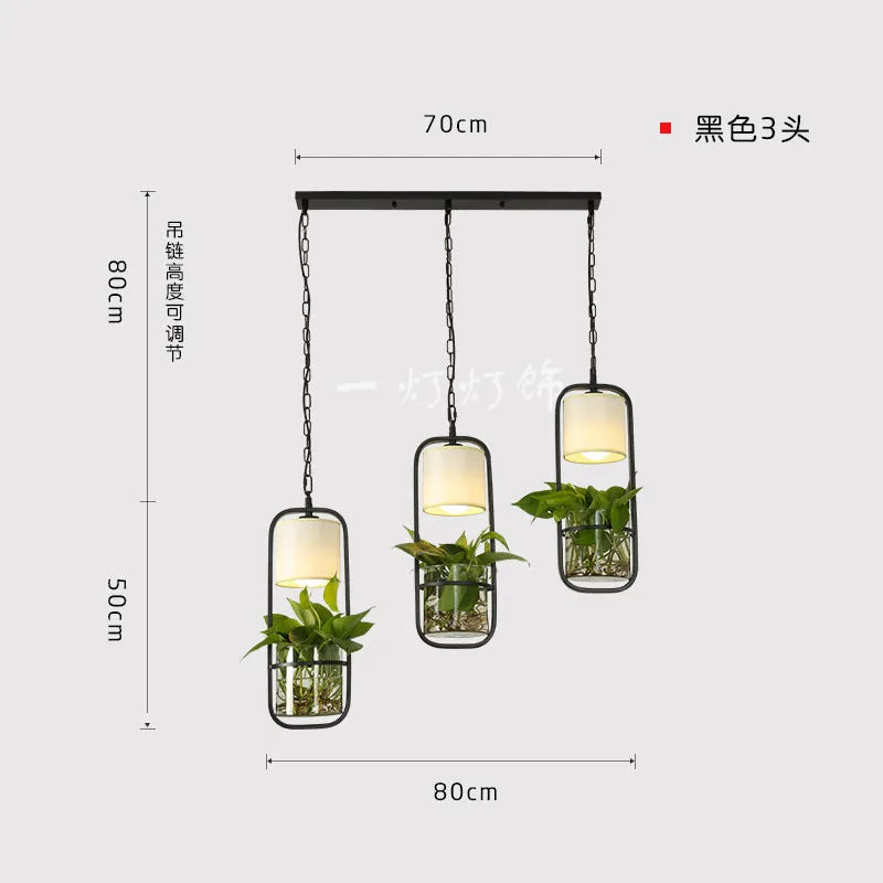 suspension moderne en forme de plante chinoise pour bar et restaurant - vue 10 sur 13