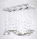 lampe rectangulaire en cristal pour bar et restaurant moderne