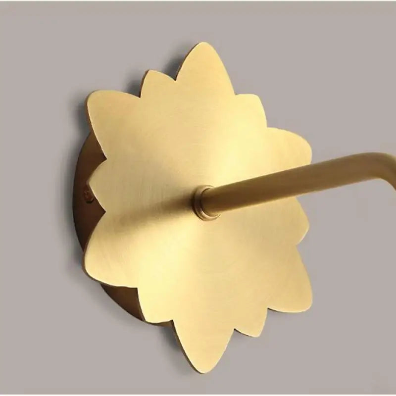 Étude G9 LED Lotus appliques murales pour salon Restaurant lecture éclairage chinois cuivre longue applique murale en cristal Lampara Pared - vue 6 sur 6