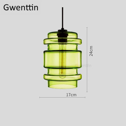 suspension moderne en verre teinté pour décoration intérieure - vue 18 sur 30
