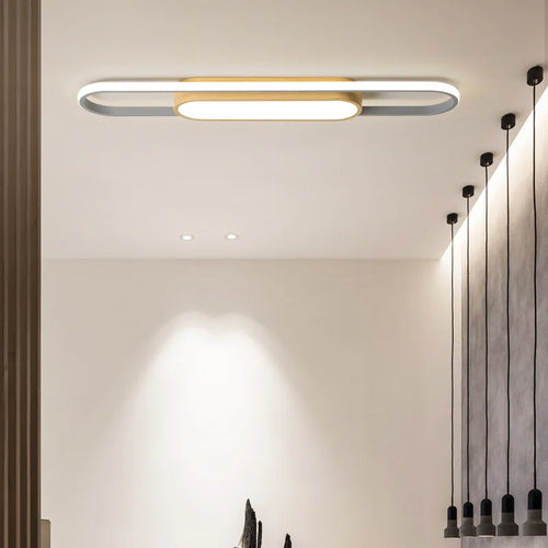 plafonnier led longue bande simple et moderne pour éclairage - vue 4 sur 9