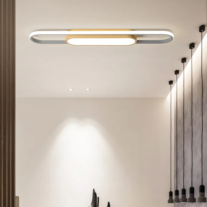 plafonnier led longue bande simple et moderne pour éclairage - vue 4 sur 9