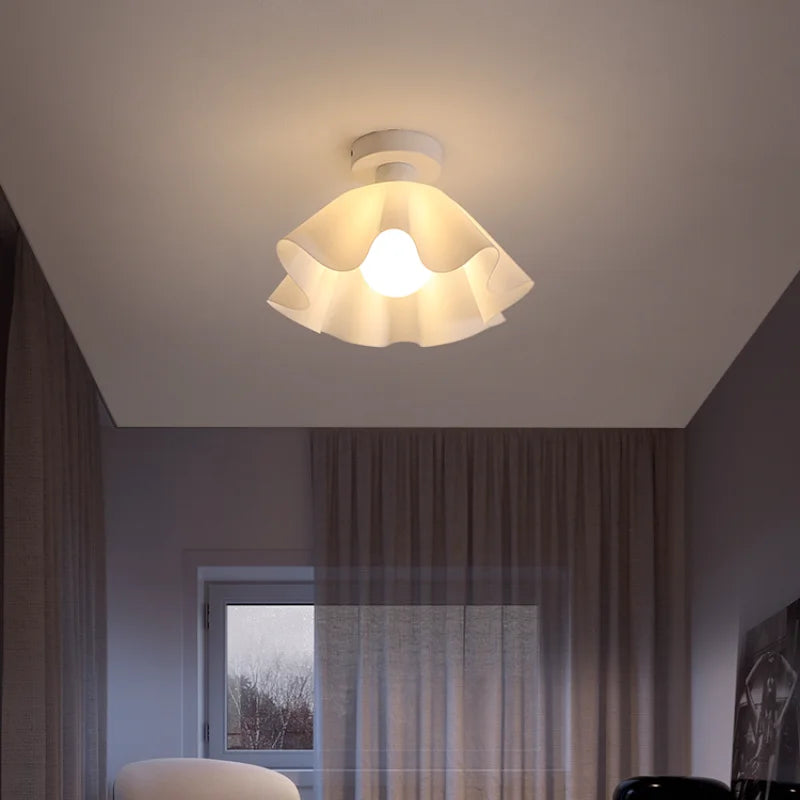 plafonnier led design nordique moderne en acrylique à fleurs décoratif - vue 3 sur 9