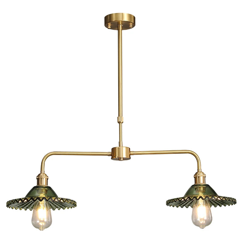 All copper dining room, simple table lamp, modern retro, nostalgic, Nordic porch, coffee shop, American style country Chandelier - vue 5 sur 8