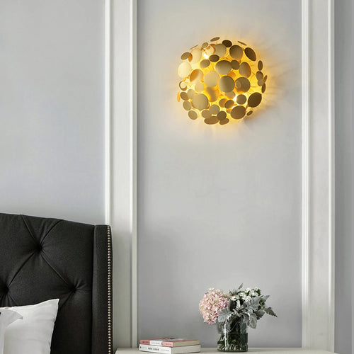 applique murale en feuilles d'érable dorées design moderne - vue 4 sur 11