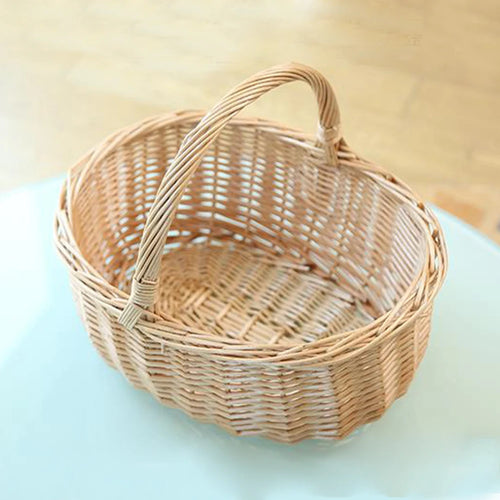 panier de pique-nique en osier grand modèle avec poignée décoratif et pratique - vue 4 sur 8