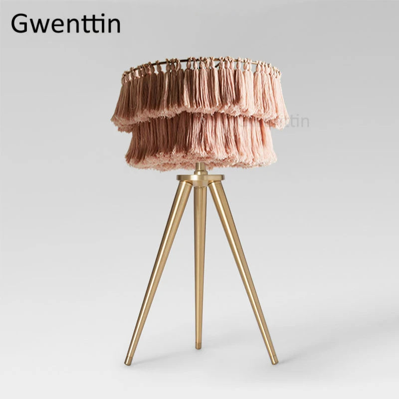 lampadaire créatif en fil de soie avec trépied nordique décoratif - vue 2 sur 13