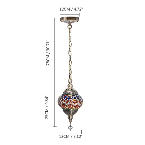 suspension turque en verre mosaïque artisanale décoration méditerranéenne - vue 20 sur 27