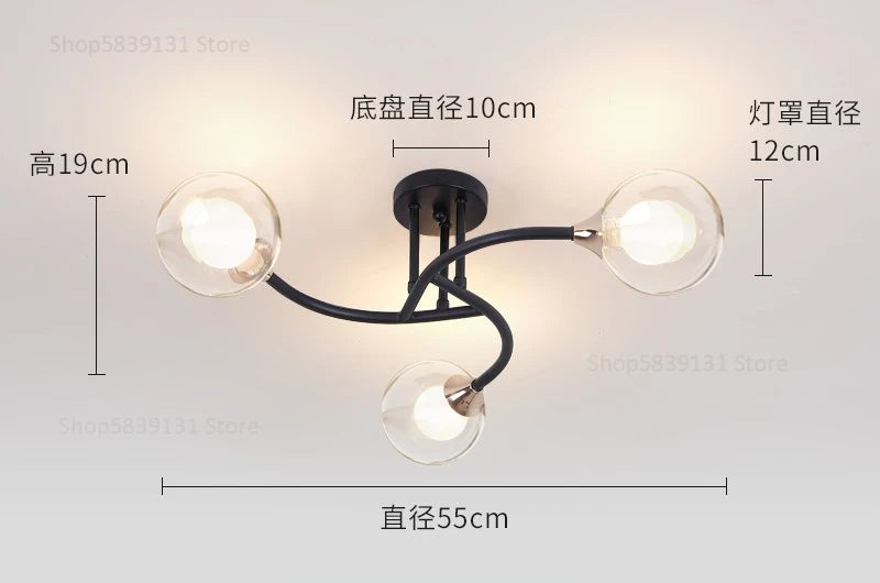 plafonniers modernes simples décoration nordique luminaire créatif - vue 8 sur 17