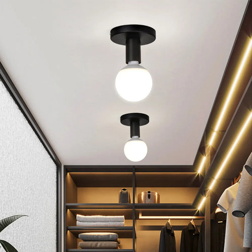 suspension vintage simple en métal style industriel - vue 3 sur 8